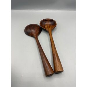 Vtg Danish Teak Salad Servers MCM Spoons Set of 2 Denmark Danmark 50's Dansk